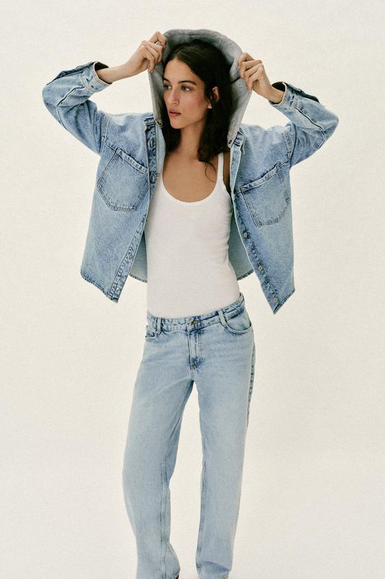 Blouson Z1975 en denim oversize à capuche