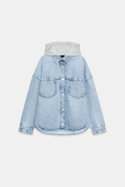 Blouson Z1975 en denim oversize à capuche