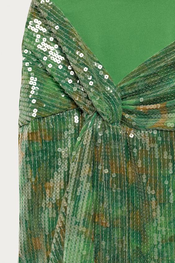 Paréo à sequins avec nœud Marisa Berenson x Zara