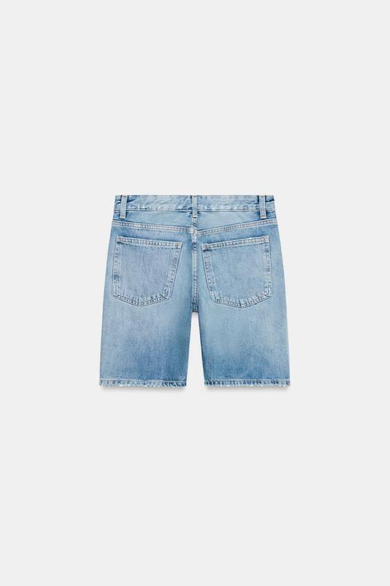 Bermuda en denim TRF taille mi-haute