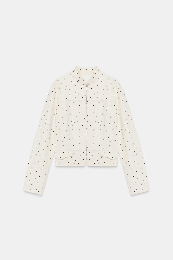 Veste cintrée à pois