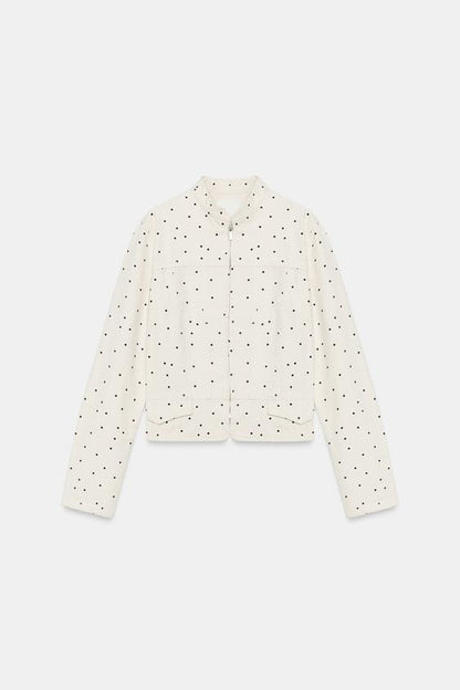 Veste cintrée à pois
