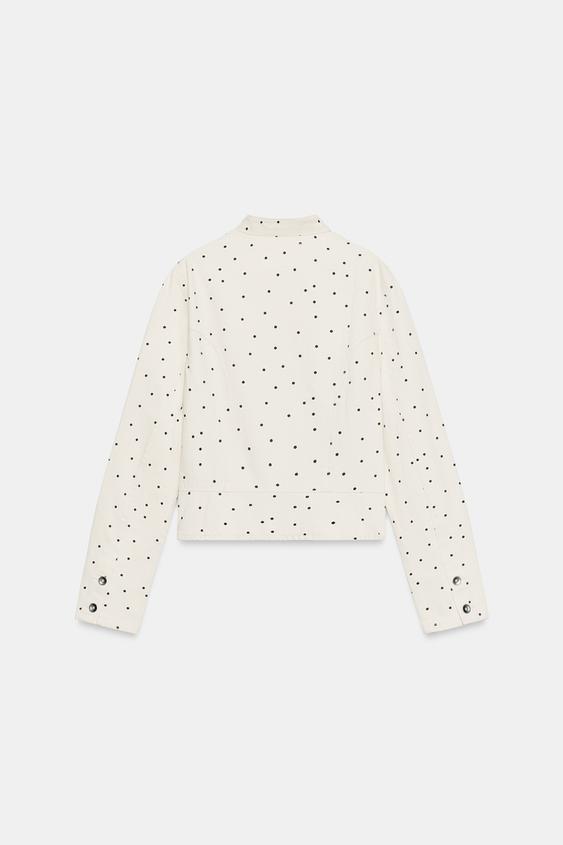 Veste cintrée à pois