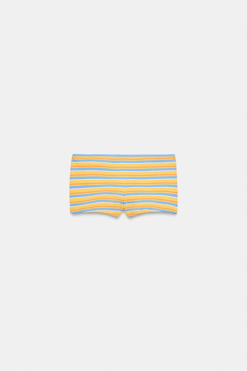 Short mini à rayures