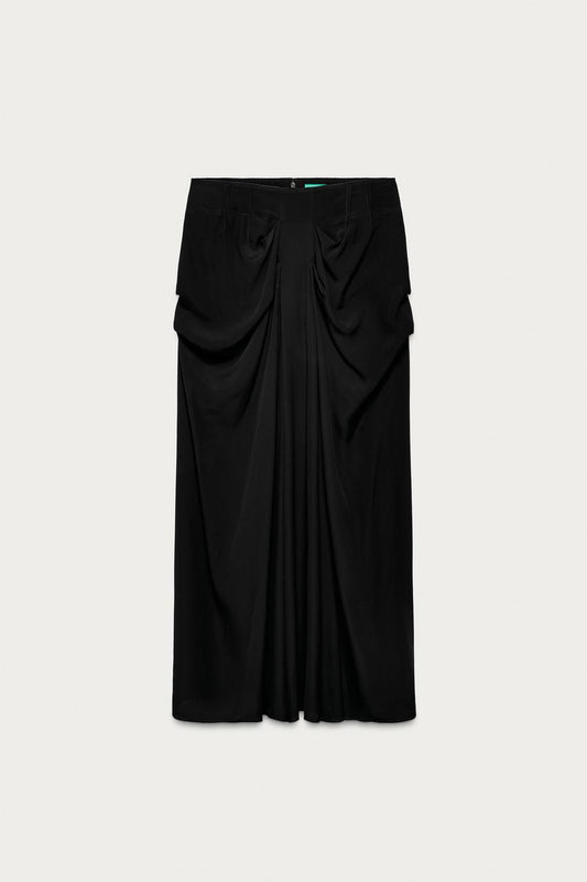 Jupe drapée Marisa Berenson x Zara