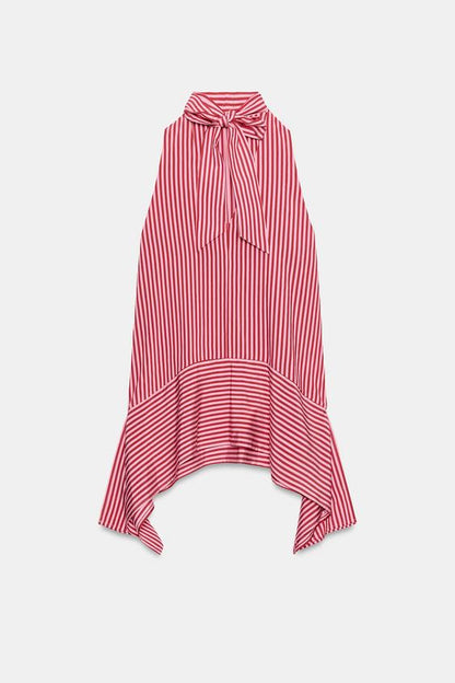 Top asymétrique à rayures