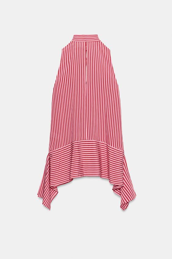 Top asymétrique à rayures