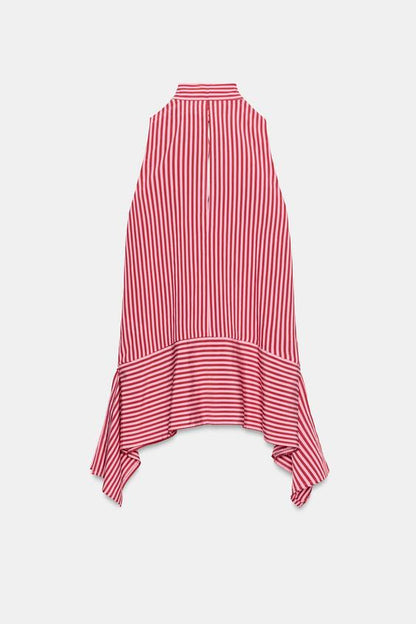 Top asymétrique à rayures