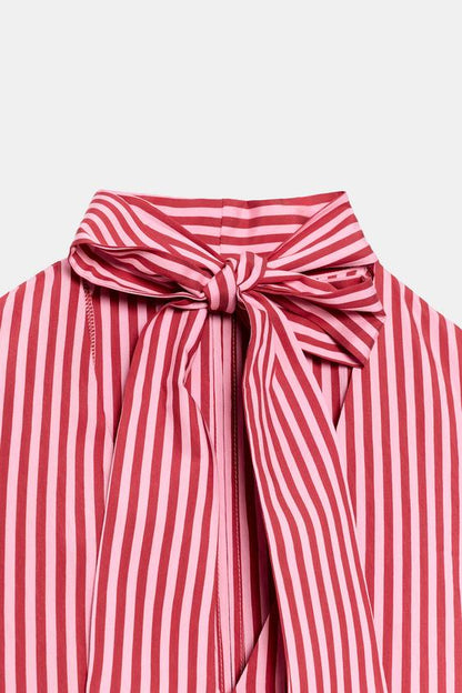 Top asymétrique à rayures