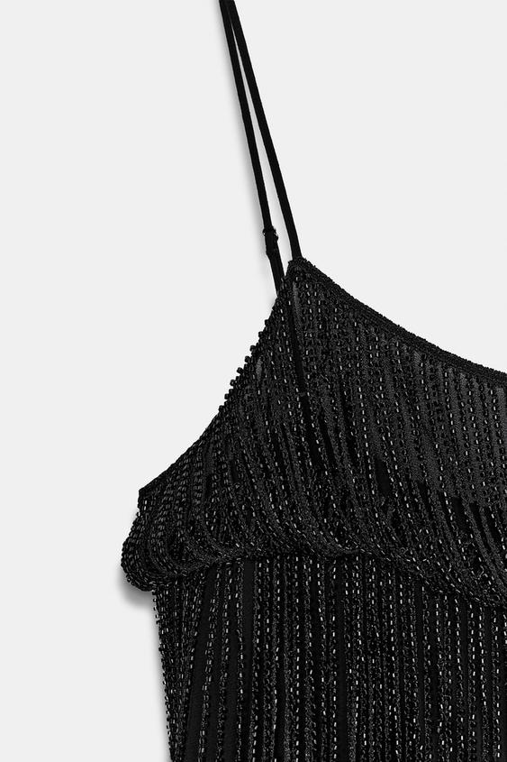 Top drapé à perles ZW Collection
