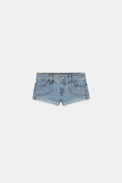 Short mini en denim TRF à poches