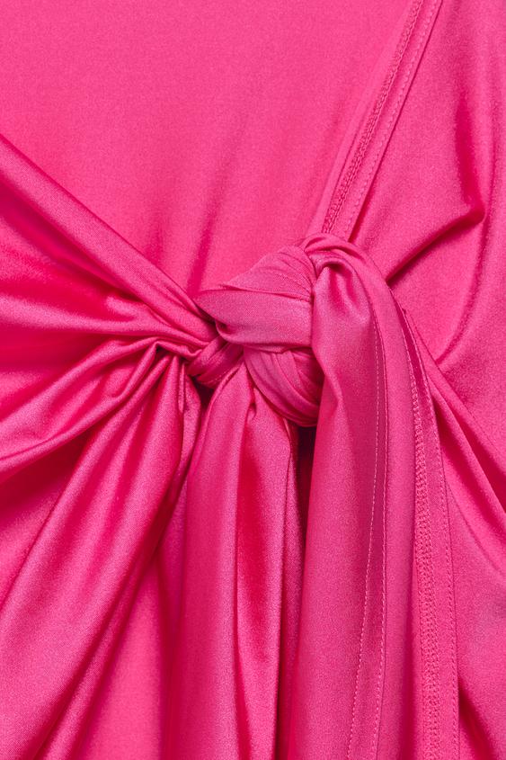 Paréo uni en mélange de polyamide Marisa Berenson x Zara