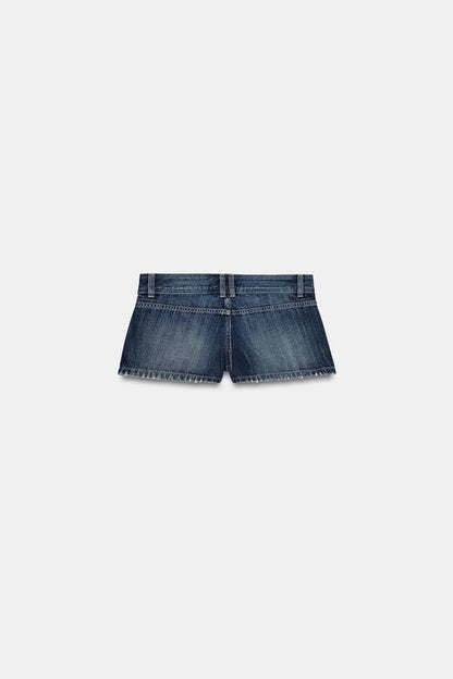 Short mini en denim TRF taille basse