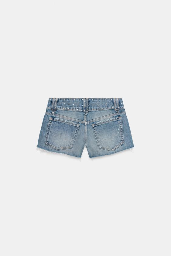 Short mini en denim TRF à clous