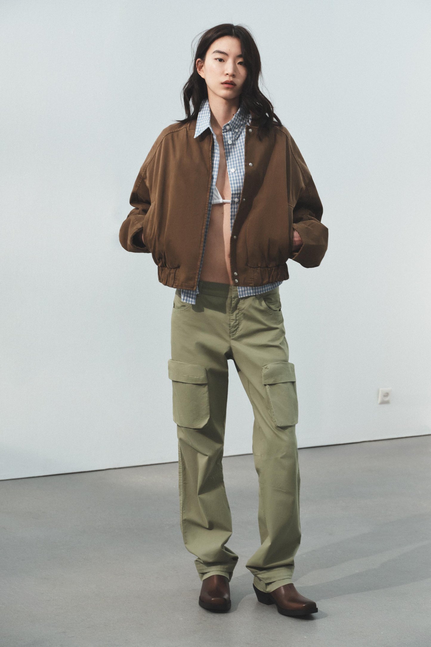 Pantalon droit cargo