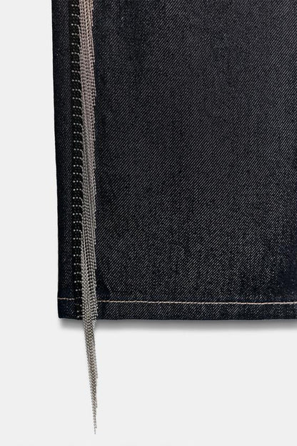 Jean TRF coupe droite taille basse à franges