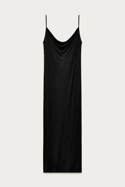 Robe longue drapée Marisa Berenson x Zara