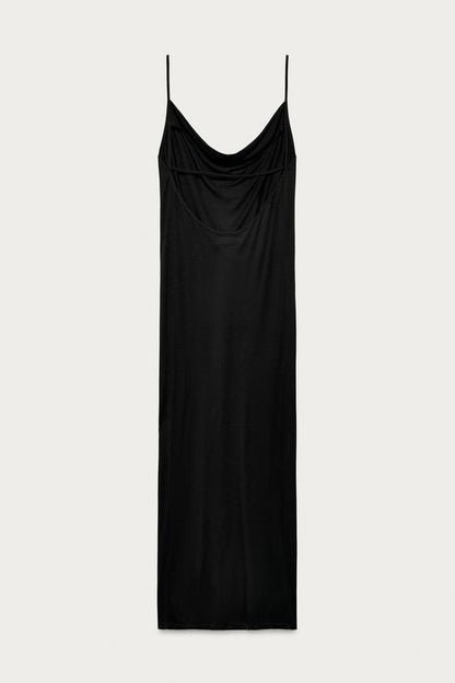 Robe longue drapée Marisa Berenson x Zara