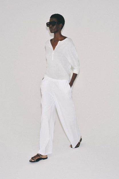 Pantalon droit en coton