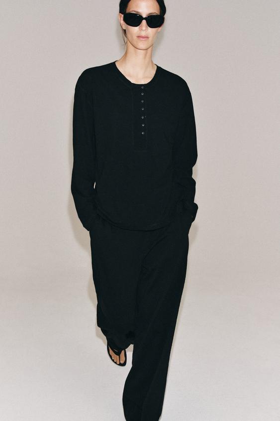 Pantalon droit en coton