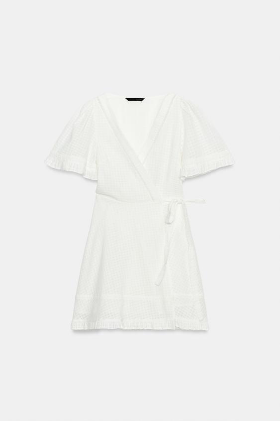 Robe courte croisée structurée