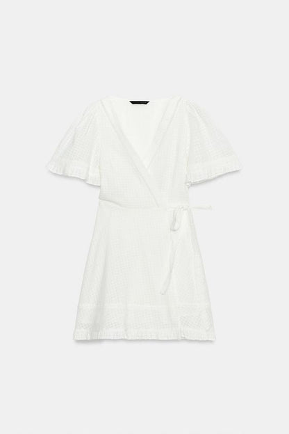 Robe courte croisée structurée