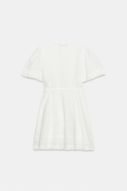 Robe courte croisée structurée