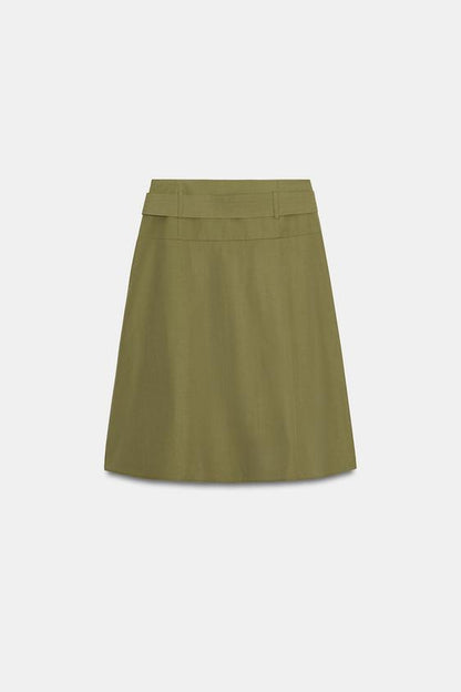 Jupe midi avec ceinture