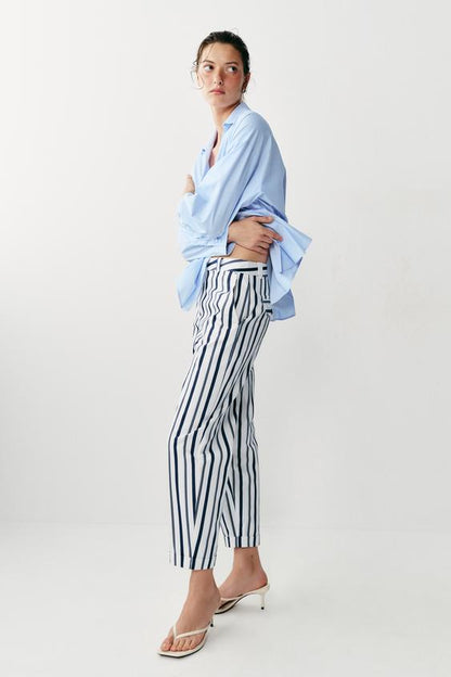 Pantalon chino à rayures
