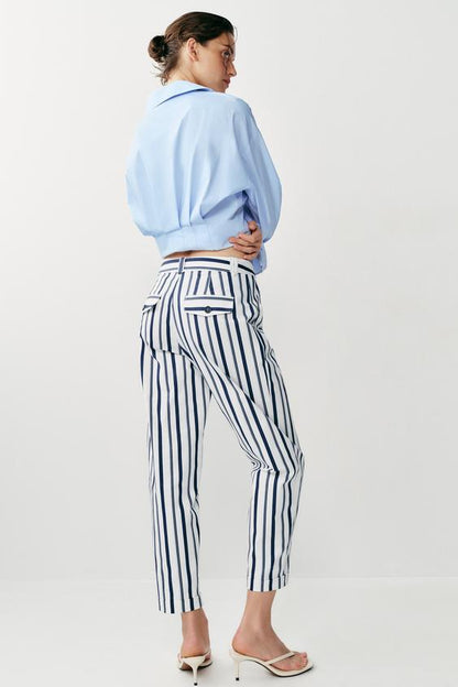 Pantalon chino à rayures