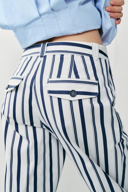 Pantalon chino à rayures