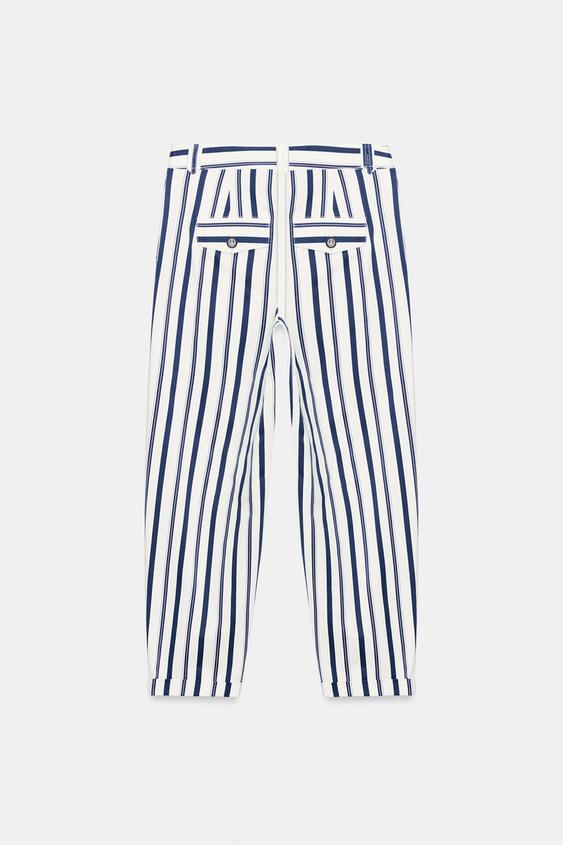 Pantalon chino à rayures