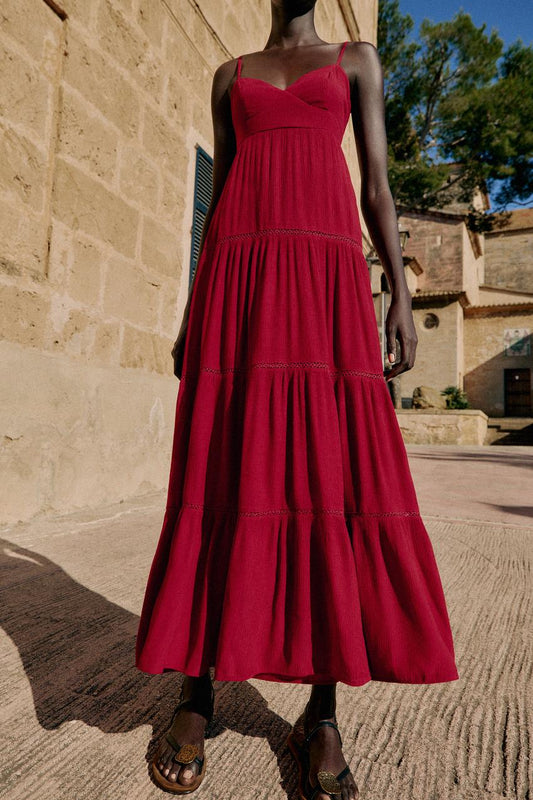 Robe longue à bretelles