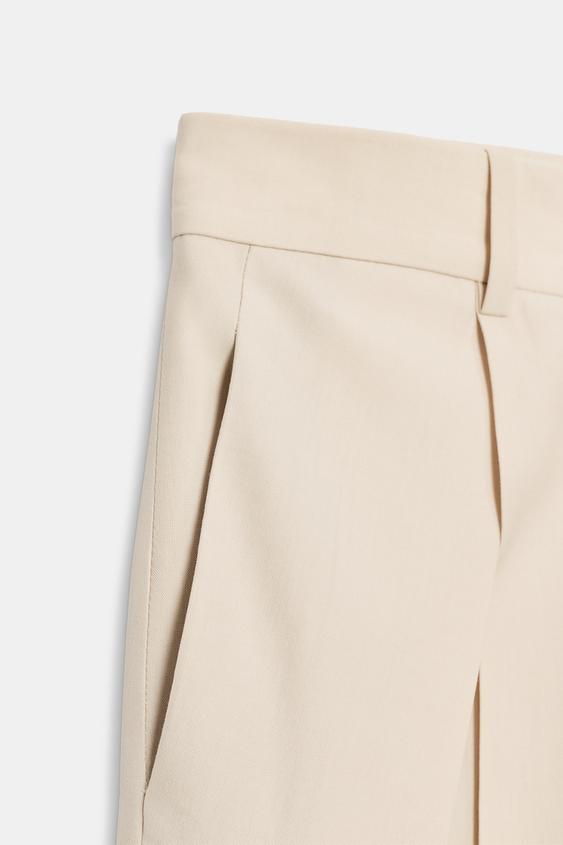 Bermuda à plis en laine ZW Collection Édition limitée