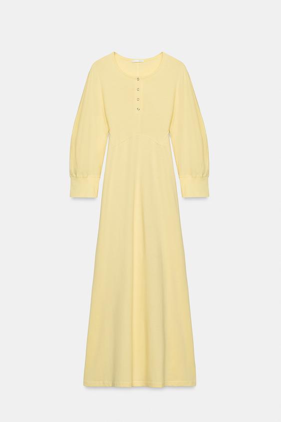 Robe midi à boutons
