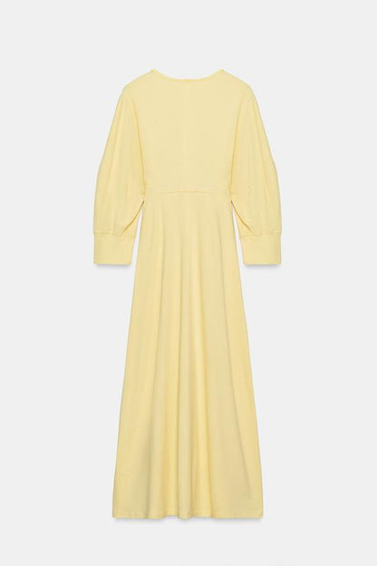 Robe midi à boutons