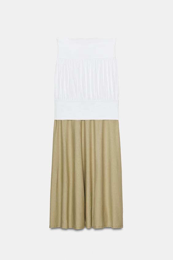 Robe midi contrastée