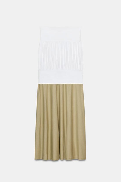 Robe midi contrastée