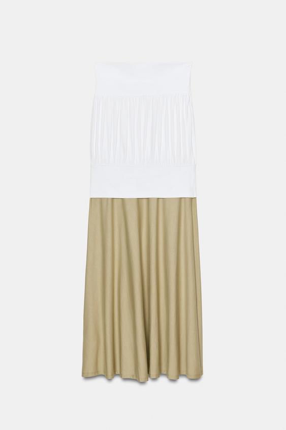Robe midi contrastée