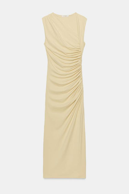 Robe midi drapée