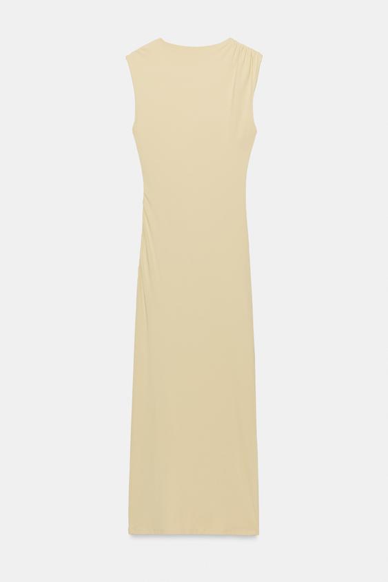 Robe midi drapée