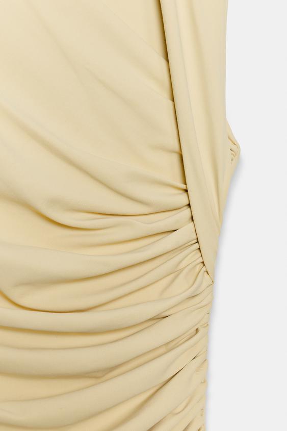 Robe midi drapée