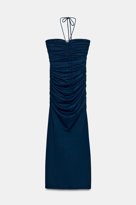 Robe midi à découpes en polyamide
