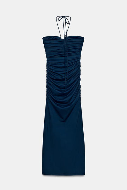 Robe midi à découpes en polyamide