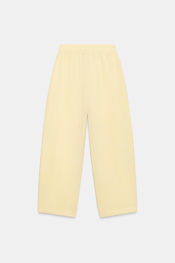 Pantalon texturé à cordons