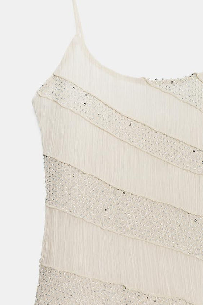 Robe nuisette à perles
