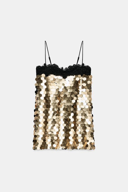 Robe courte à sequins ZW Collection