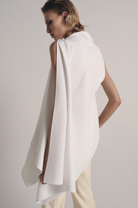 Top effet cape asymétrique ZW Collection