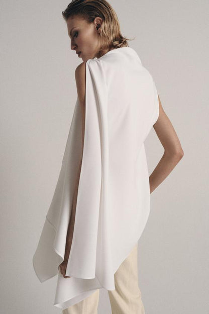 Top effet cape asymétrique ZW Collection