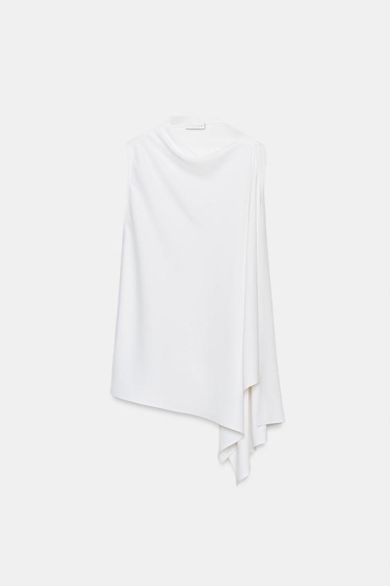 Top effet cape asymétrique ZW Collection